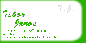 tibor janos business card